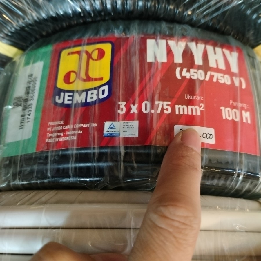 Kabel Jembo JEMBO NYYHY 3 X 0,75 @ 100mtr/roll