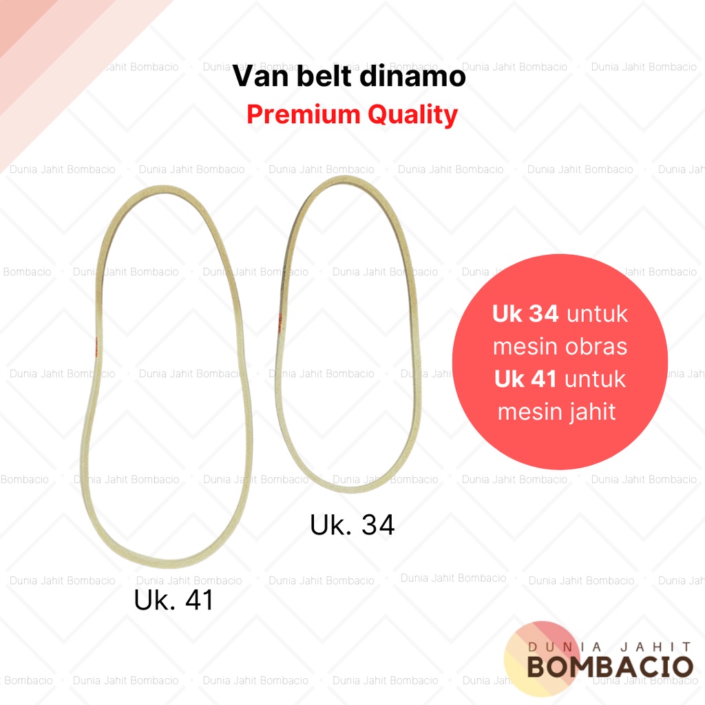 Vanbelt / Tali Dinamo / Ban dinamo mesin jahit, mesin obras, mesin kham