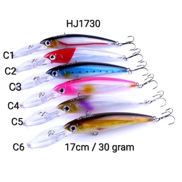 UMPAN MINNOW KILLER LIDAH PANJANG MEDIUM 17CM 30 GRAM HJ1730
