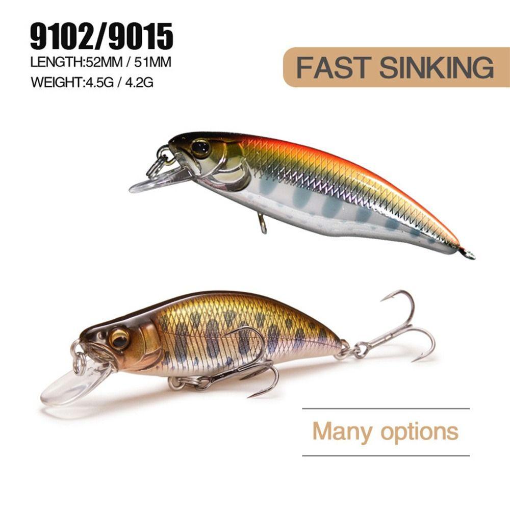 Preva Umpan Ikan Kecil Tenggelam 51mm/4.2g Tackle Striped bass Minnow Lures