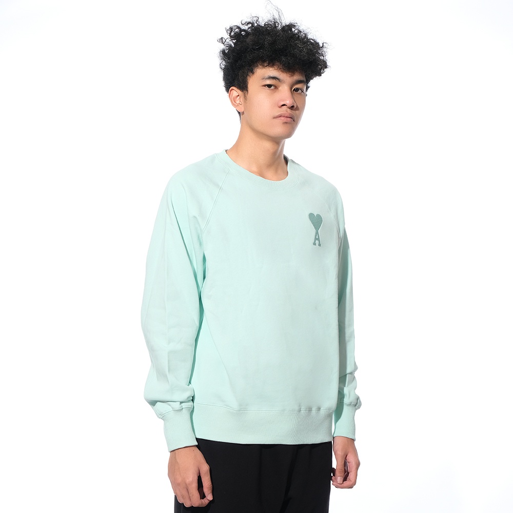 4M1 de Coeur Tonal Heart Logo Logo Sweatshirt Mint