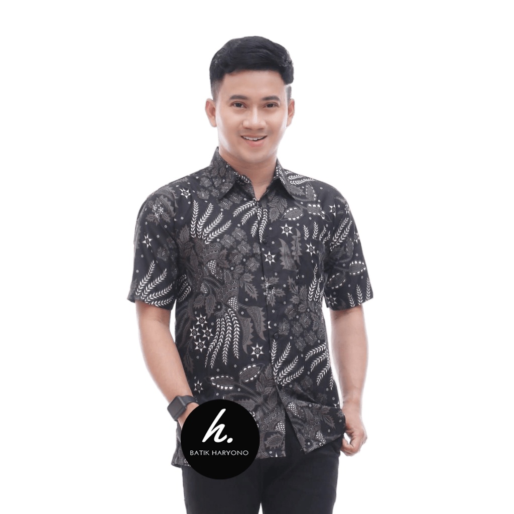 Bisa COD - Baju Batik Pria Dewasa Murah Remaja Kemeja Lengan Pendek Modern Terbaru 2023 Mewah SS8