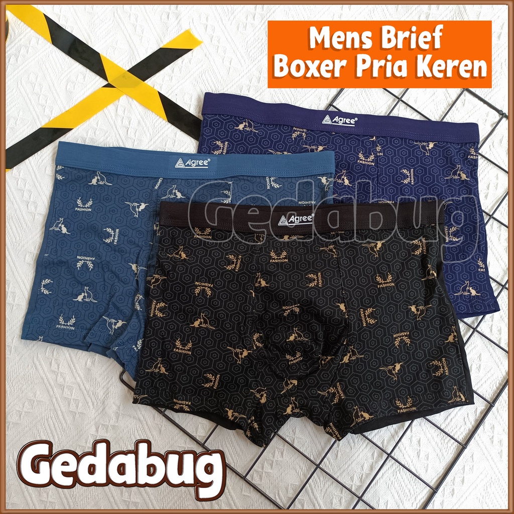 [ 3pc ] Celana BOXER AGREE 1232 / AGREE PRIA Celana dalam Pria Dewasa Berkualitas | Best Seller GEDABUG