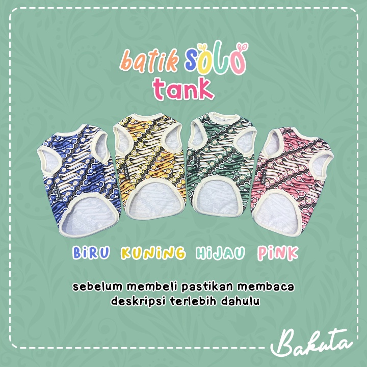 Baju Kucing Tank Edisi Batik Solo Tank Lucu Untuk Kucing dan anjing / Baju Kucing Termurah Size XS-XXL / Baju Kucing Tangerang