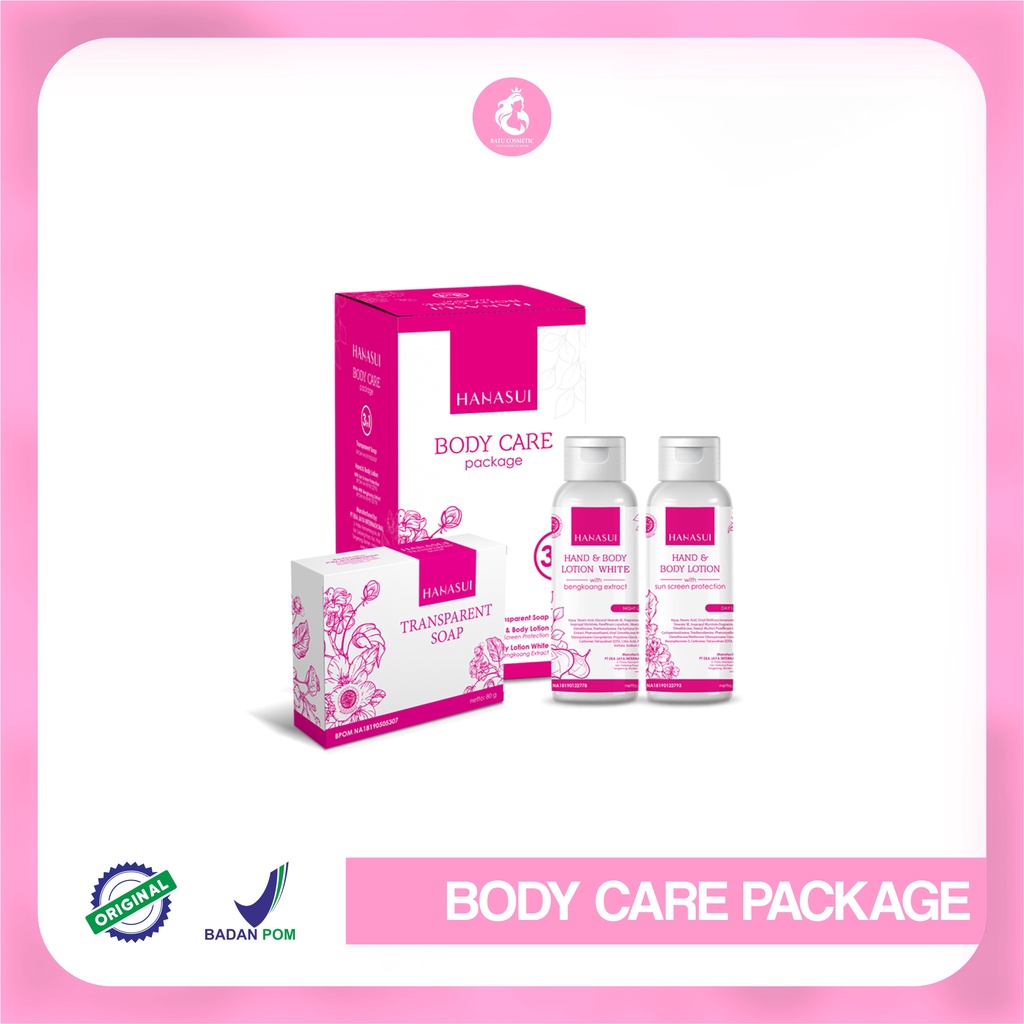 HANASUI BODY CARE 3IN1 / PAKET LOTION HANASUI / ORIGINAL