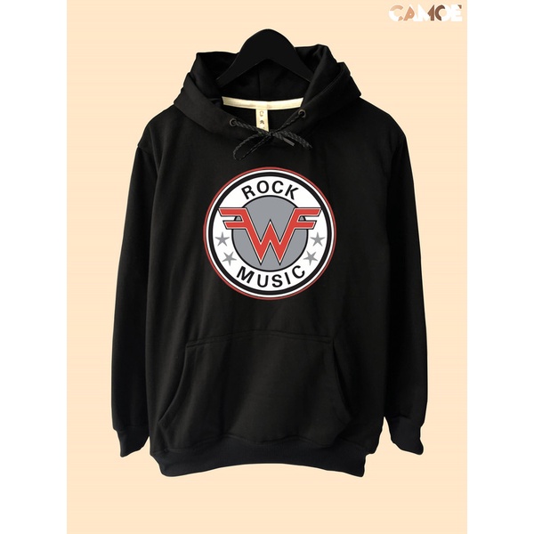 Jaket Hoodie Weezer Band Rock Music Logo