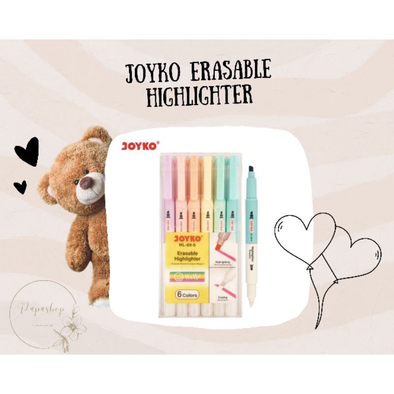 

Joyko Erasable Highlighter bisa di hapus HL-69-6 (Harga untuk 1 pcs)