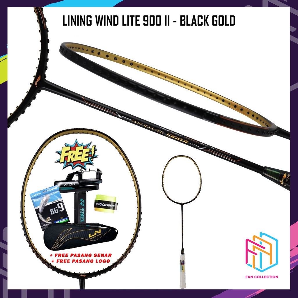 LINING Wind Lite 900 II Raket Badminton Original