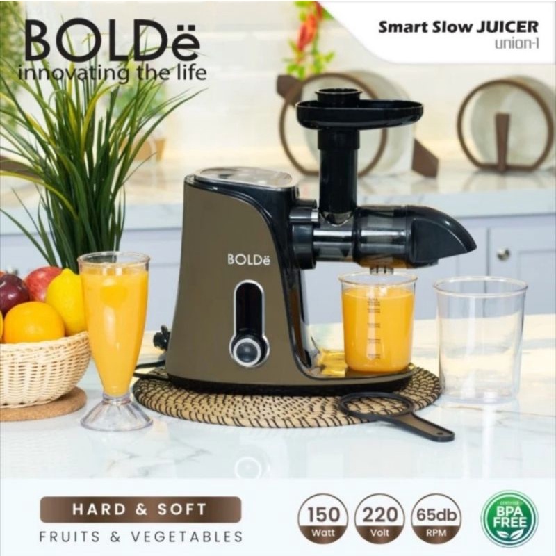 BOLDe Super Smart Slow Juicer Union Pengekstrak Buah Sayur Union-1