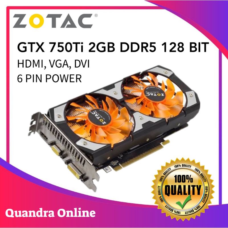 VGA CARD GTX 750TI 2GB DDR5 128 BIT