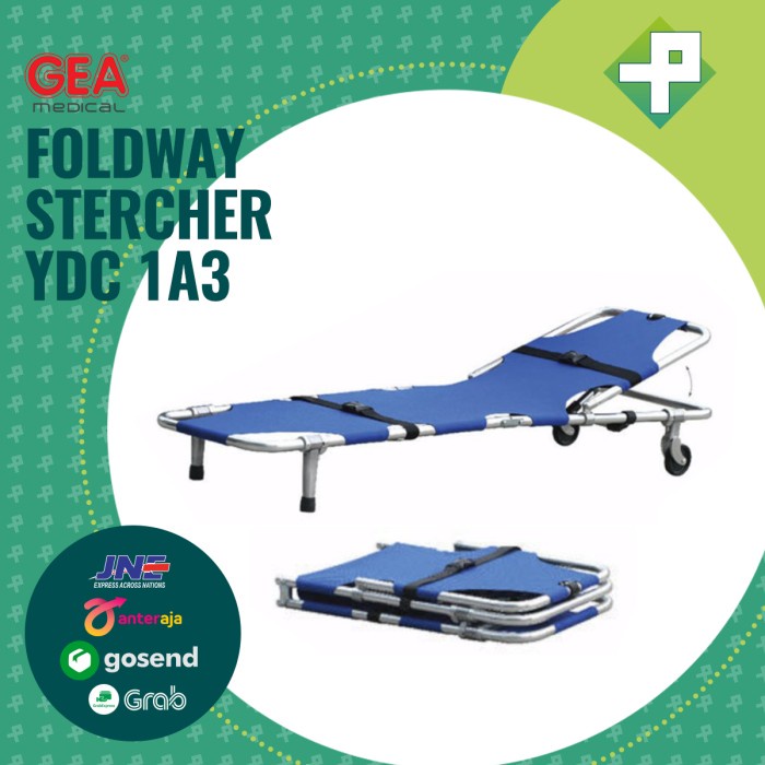 Tandu Lipat 2 Dengan Roda GEA YDC 1A3 / Foldaway Stretcher GEA YDC 1A3