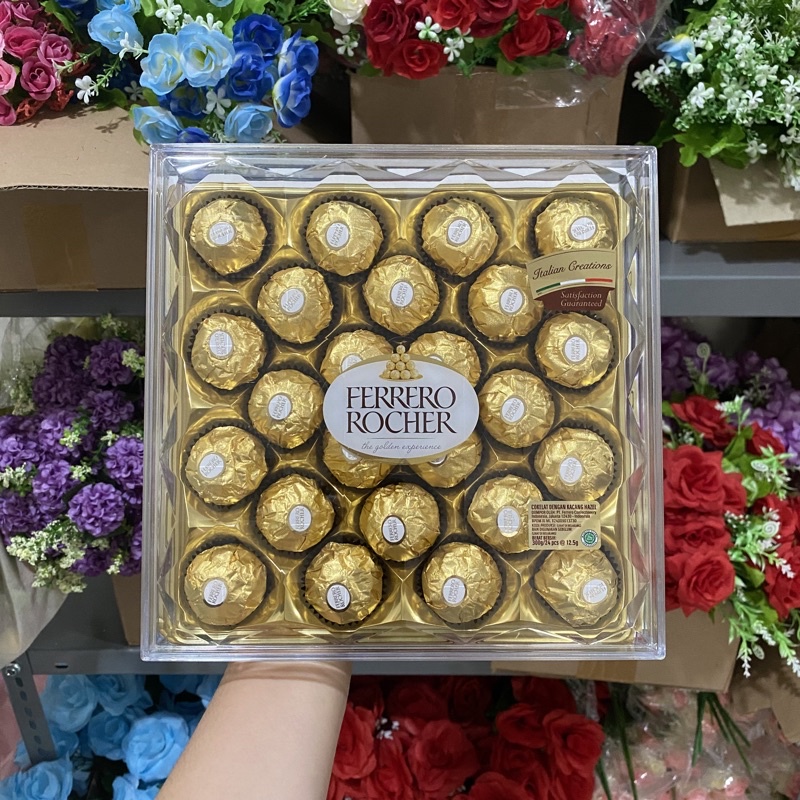 (READY) Bucket Premium buket snack Buket Silverqueen buket Coklat Ferrero Rocher buket singel rose buket valentine buket coklat buket bunga mawar valentin