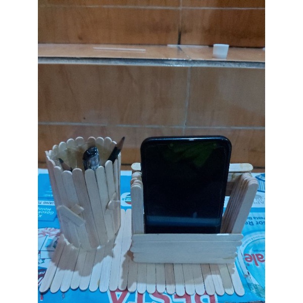 Jual Tempat Pensil Dan Tempat Hp Dari Stik Es Krim Shopee Indonesia