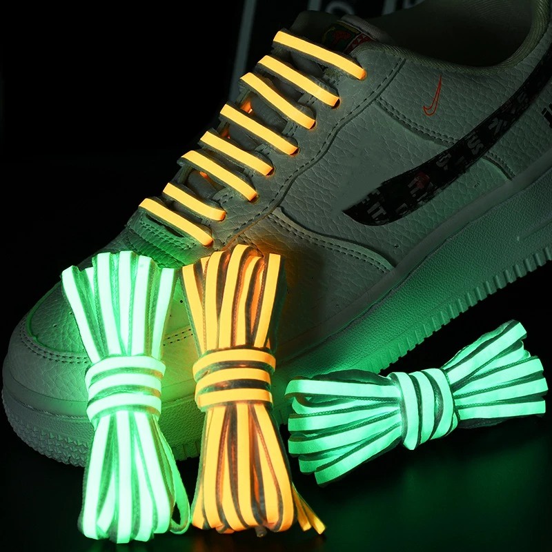 Tali Sepatu Reflektif Hologram Flash Cahaya Shoelaces