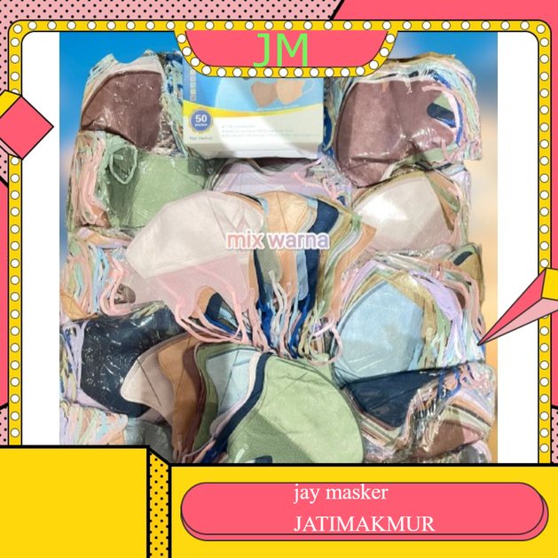 Masker Duckbill morandi mix warna