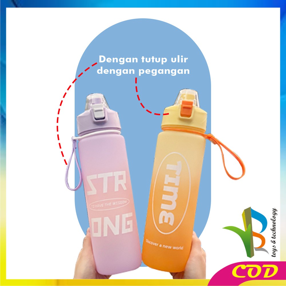 RB-C580 C588 Bottle Botol Minum Tumblr Air 1 Liter / Botol Motivasi dengan Tutup Flip / Botol MinumTumbler Olahraga Botol Air