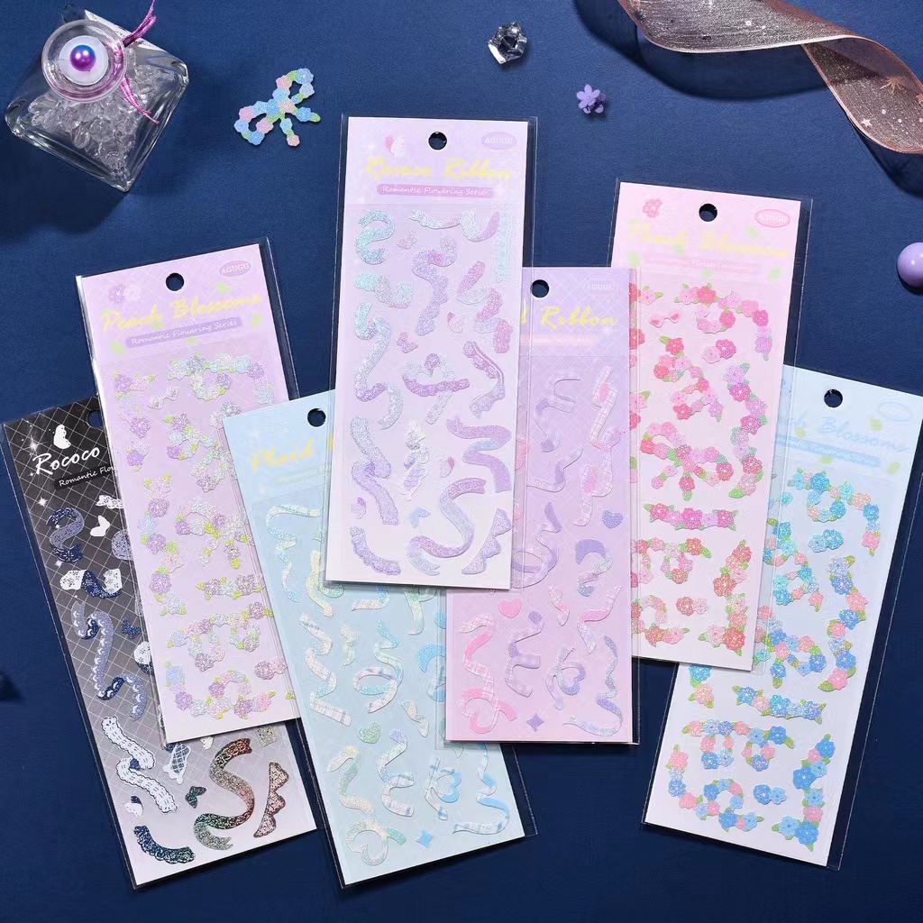 

miss.jojo Stiker confetti lace bunga lucu top loader deco sticker jurnal DIY stiker
