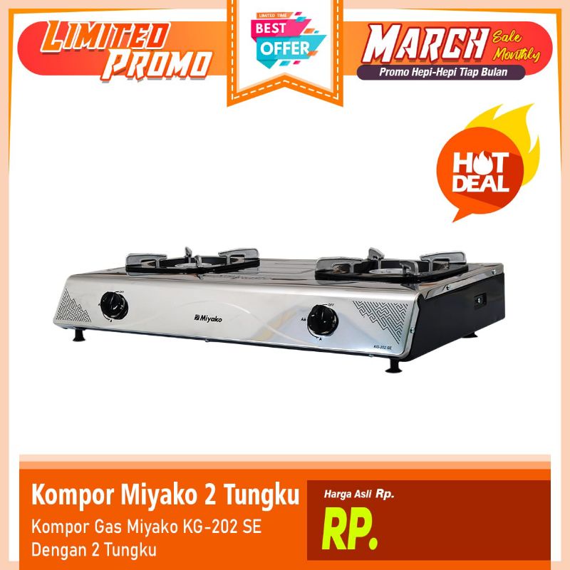 Kompor 2 Tungku Kompor Miyako 2 Tungku KG 202 SE