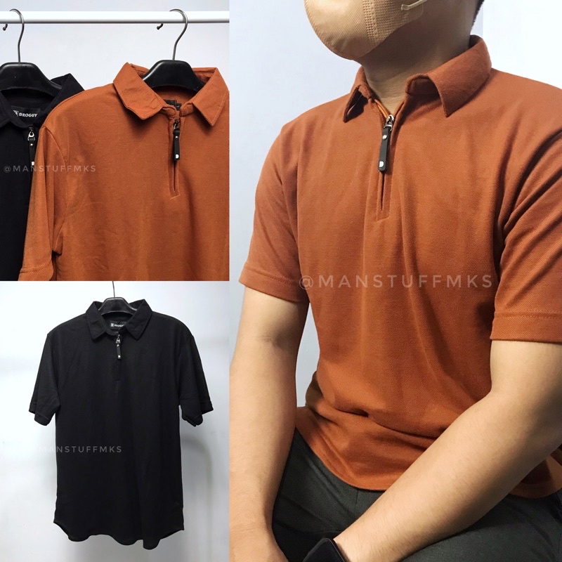 Kaos Polo Pria resleting