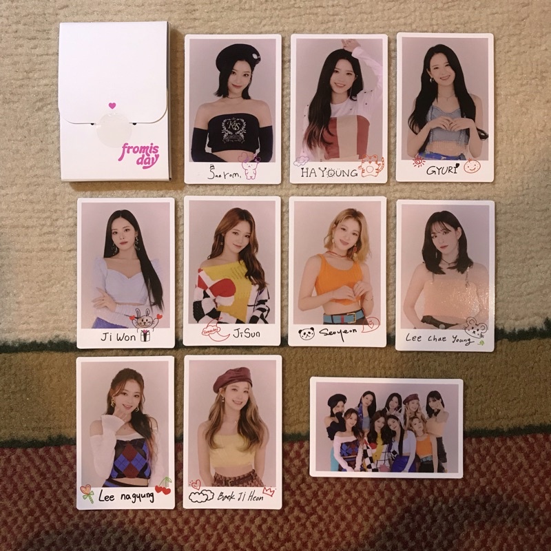 fromis_9 fromis day photocard saerom hayoung gyuri jiwon jisun seoyeon chaeyoung nagyung jiheon pc s