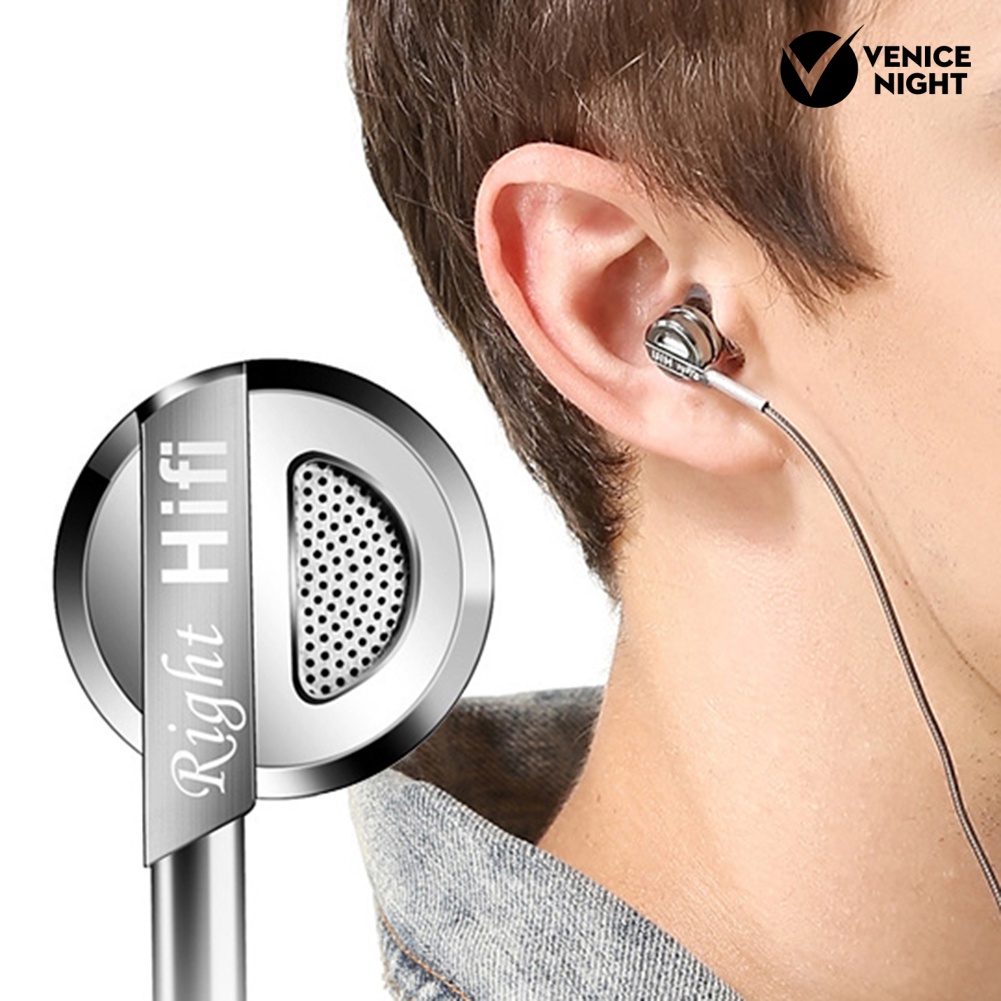 (VNEP) (Berkabel) QKZ DM9 Metal Heavy Bass Musik Headset In-Ear Telepon Earphone dengan Mic