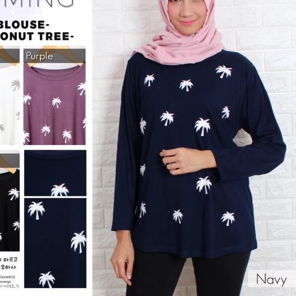 Kaos blus cewe gendut big size kekinian fashion muslim coconu