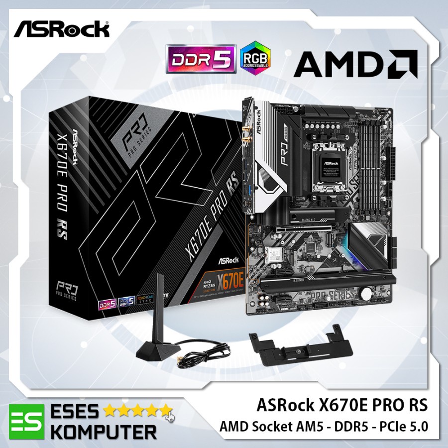 Motherboard ASRock X670E PRO RS WiFi | ATX | AM5 AMD X670E DDR5