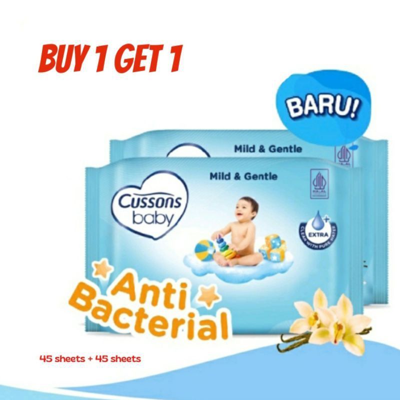 Cussons Baby Wipes Beli 1 Gratis 1