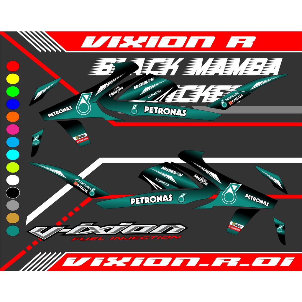 STRIPING STICKER VIXION R STIKER VIXION R NEW STICKER LIS LIST VARIASI YAMAHA VIXION R CODE 01