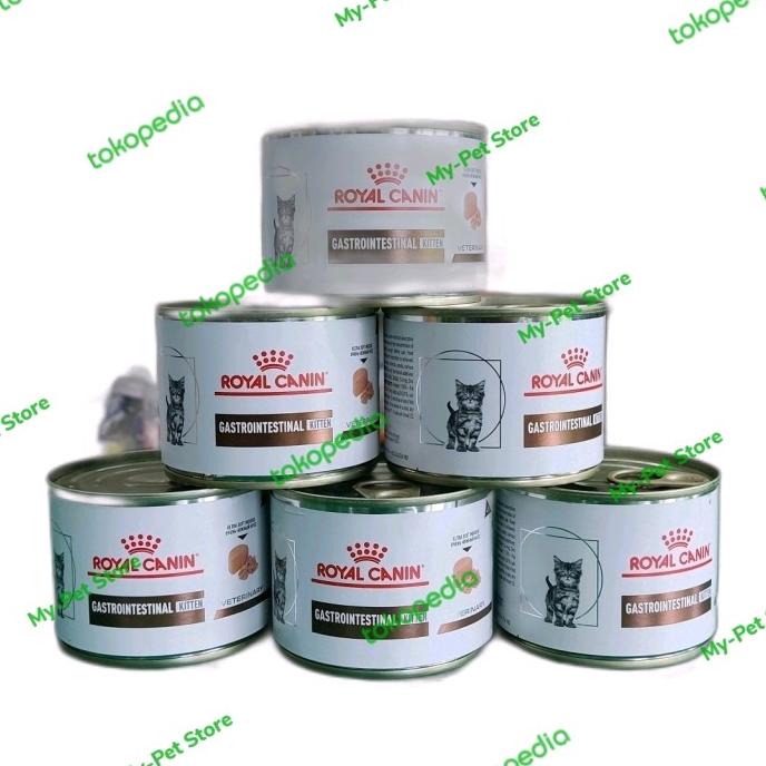 ( Paket 6 Kaleng ) Royal Canin Wetfood Gastro Intestinal Kitten 195Gr _Dciqxcwf2