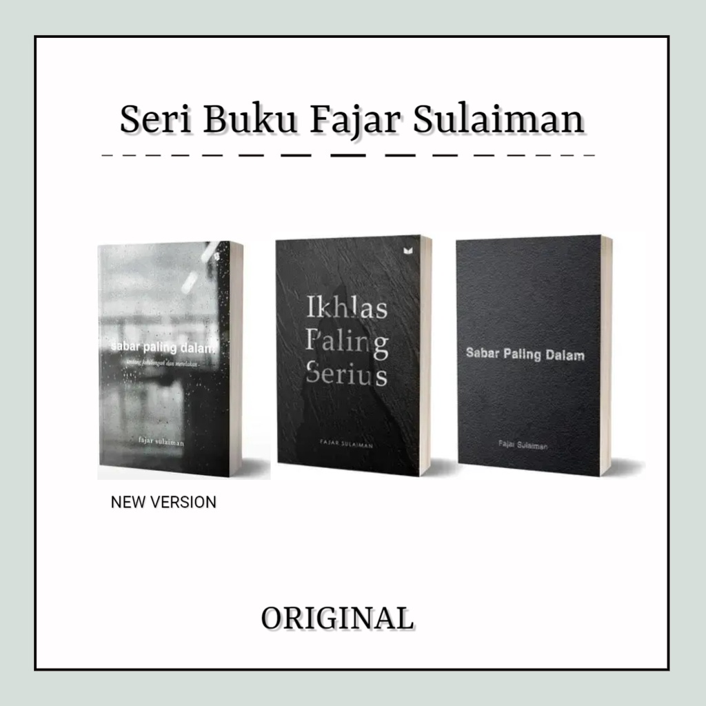 Sabar Paling Dalam Fajar Sulaiman Ikhlas Paling Serius ORIGINAL
