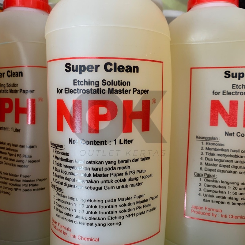 NPH Super Clean Etching Solution for Electrostatic Master Paper