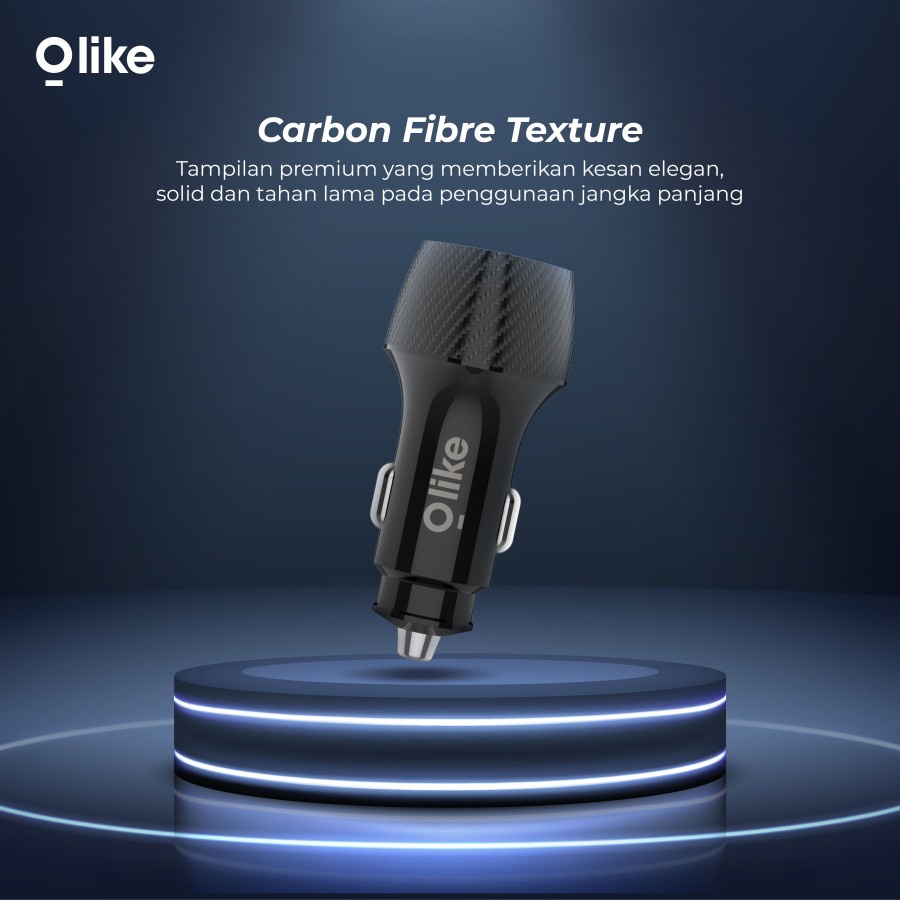 CAR CHARGER MOBIL OLIKE QUICK CHARGE 3.0 fast charging Dual USB R2