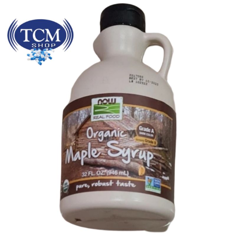 

Now Foods Real Organic Maple Syrup Grade A Dark Color 946 mL ASLI USA