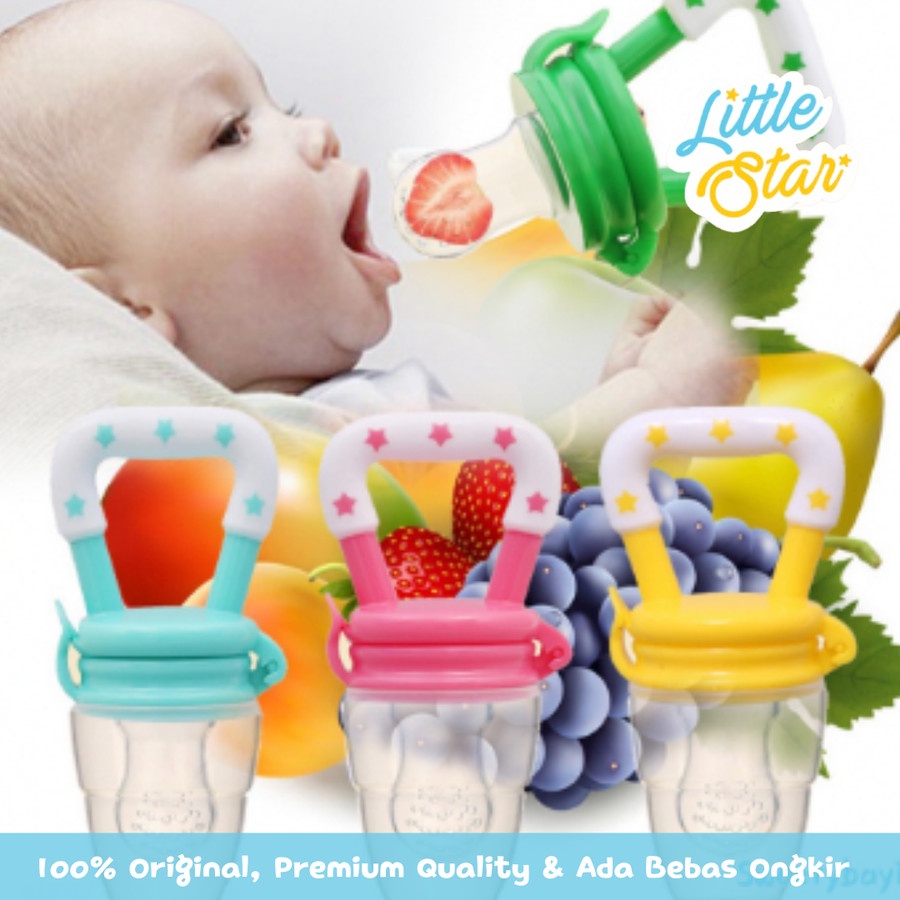 Empeng Gigitan Anak Bayi Little Star Motif Polos