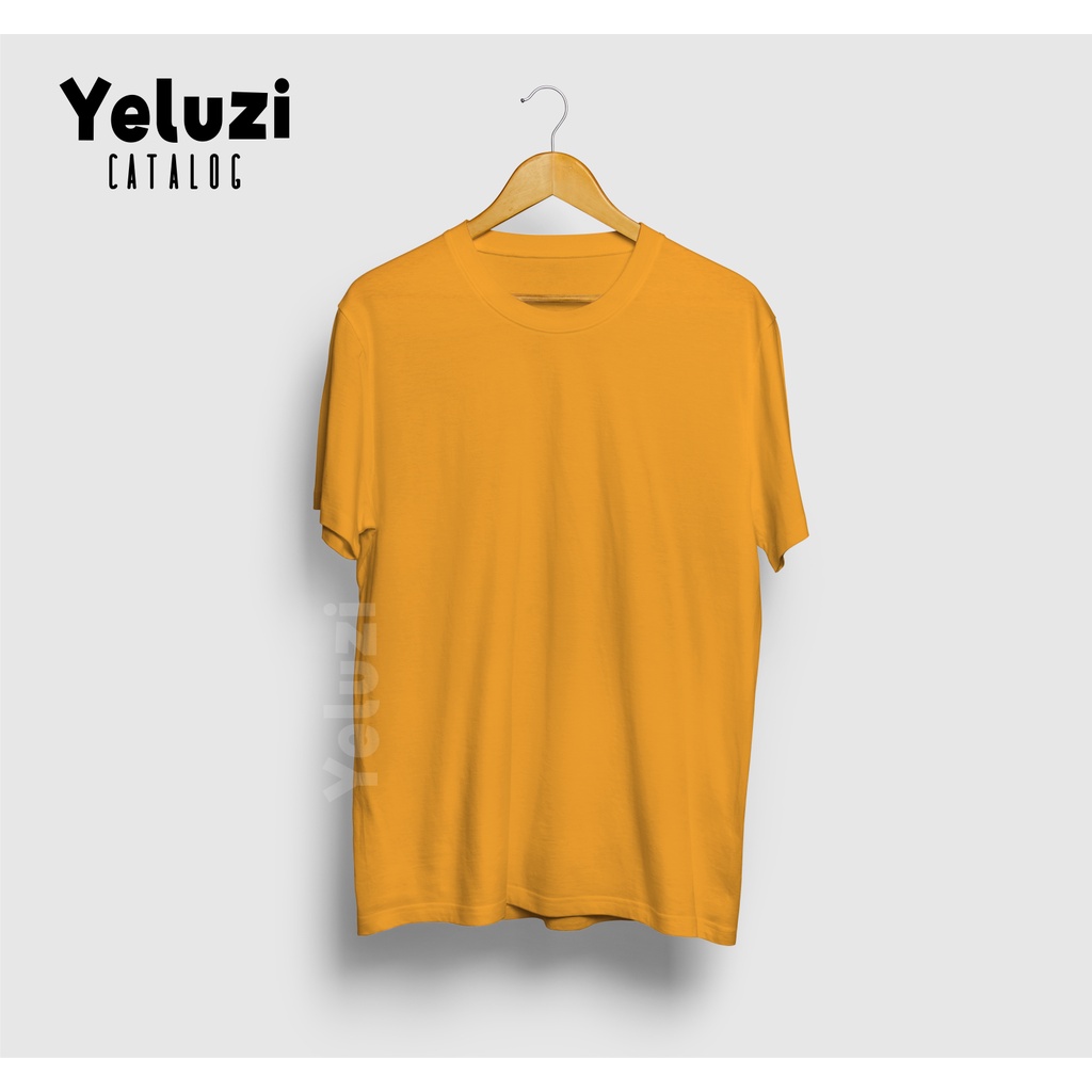 Kaos Oblong Polos Kuning Mustard Unisex Premium - Katun Combed 24s - YELUZI