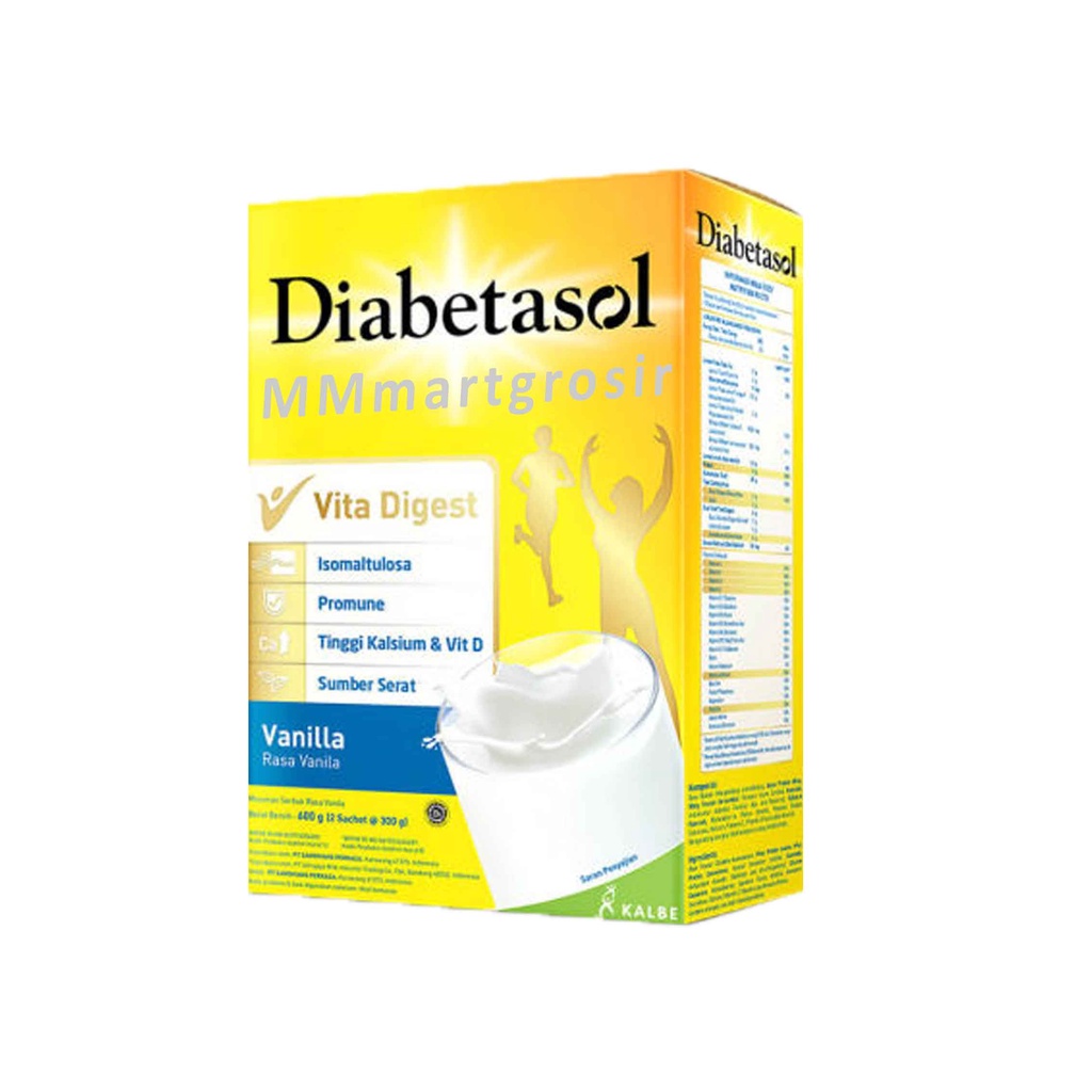 Diabetasol / Susu Formula Diabetes / Minuman Serbuk  Rasa Vanilla / Susu Nutrisi