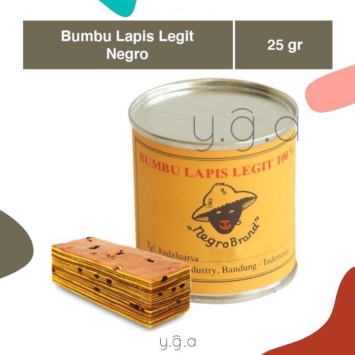 

Bumbu Lapis Legit Negro Brand 25gr / Spikuk / Spekkoek / Spekoek