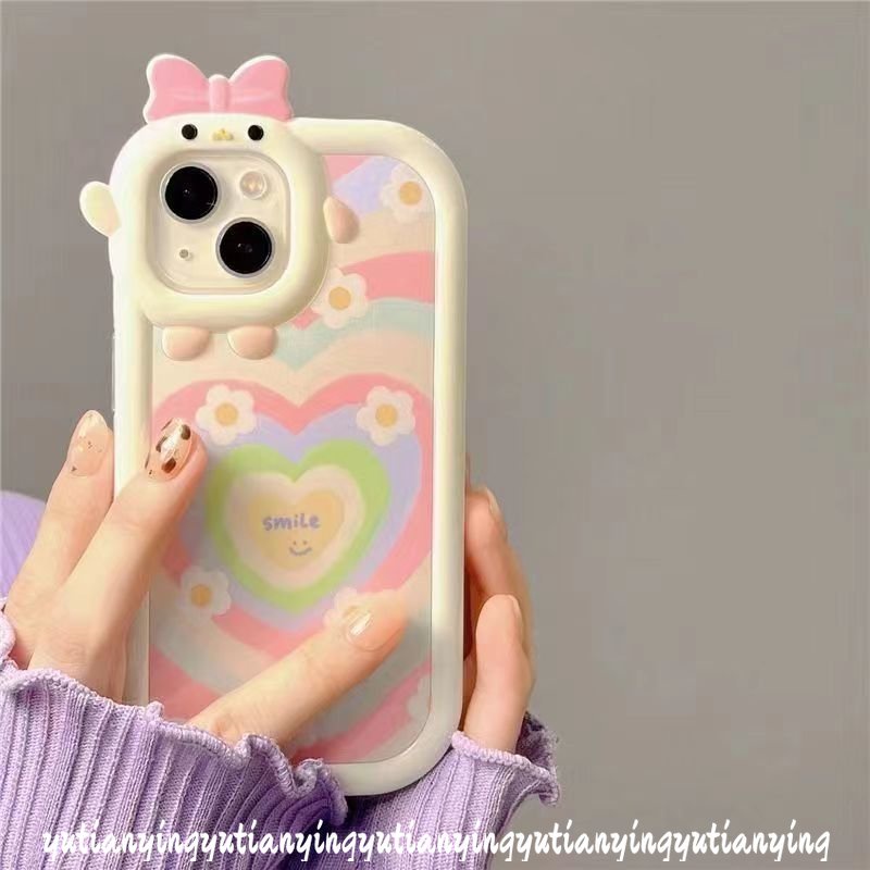 Case Oppo A17 A17 A15 A7 A5s A74 A16 A96 A5 A9 2020 A17K A54 A95 A12 A77s A55 A57 A76 A16s A53 Reno 8Z 6 7Z A16K A1K A31 A16E A94 A92 A3s 3D Monster Gradient Love Heart Flower Cover