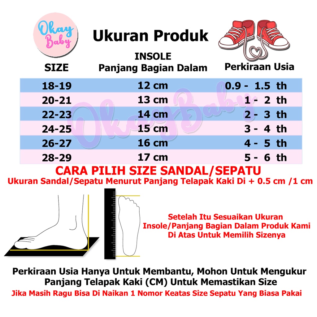 Okaybaby B230 Sandal Slop Import Anak Laki-laki Perempuan Lucu Fashion Termurah Model Kekinian Casual