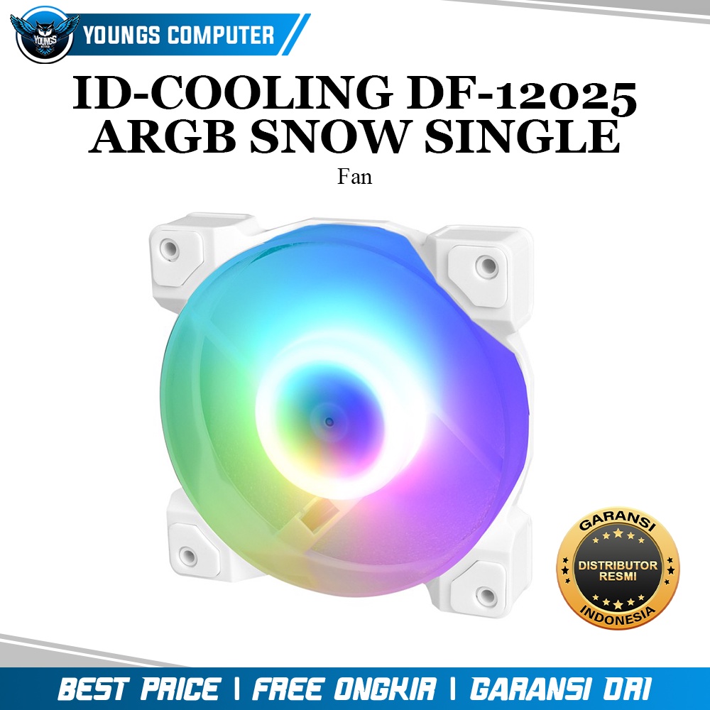 FAN ID-COOLING DF-12025 ARGB SNOW SINGLE | 120mm Addressable LED Sync PWM Fan
