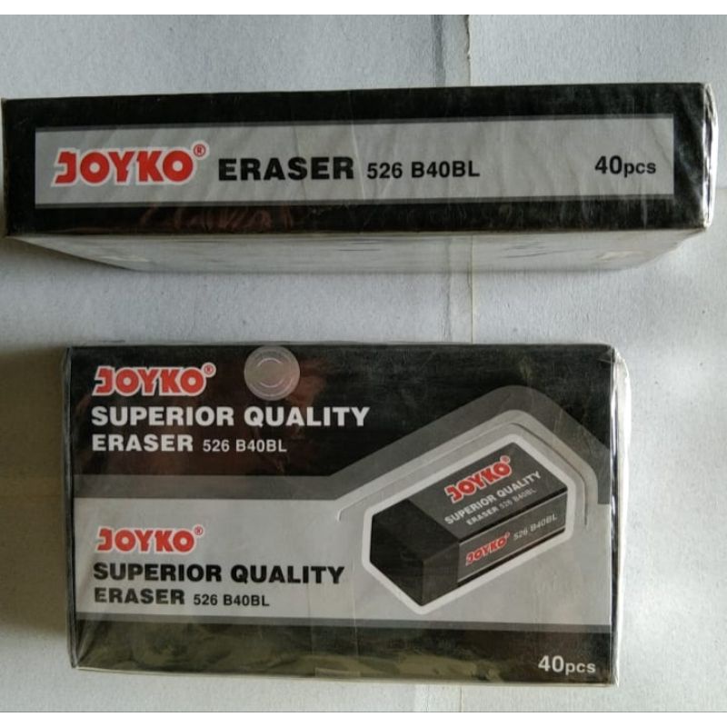 

Penghapus eraser Joyko hitam 526 B40BL 1 kotak isi 40 pcs