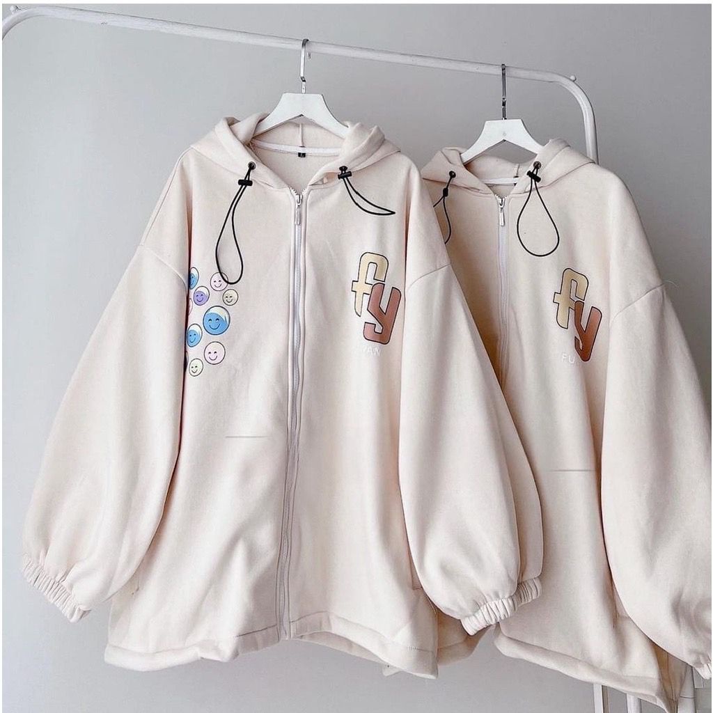 SWEATER BUBBLE WANITA OVERSIZE HODIE ZIPPER KOREAN OVERSIZE