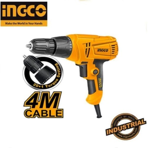 INGCO MESIN BOR LISTRIK 10 MM KEYLESS ELECTRIC DRILL KABEL 4M ED2808