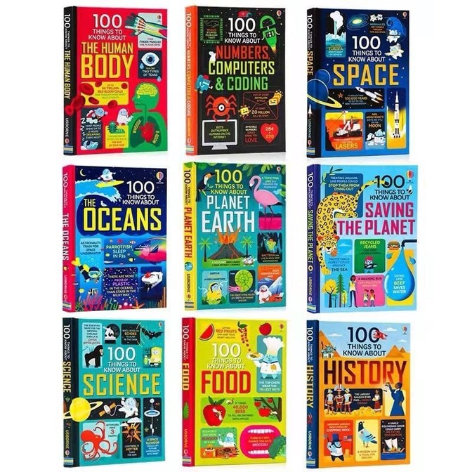 Usborne Book 100 things to know about Human Body Space Planet and more