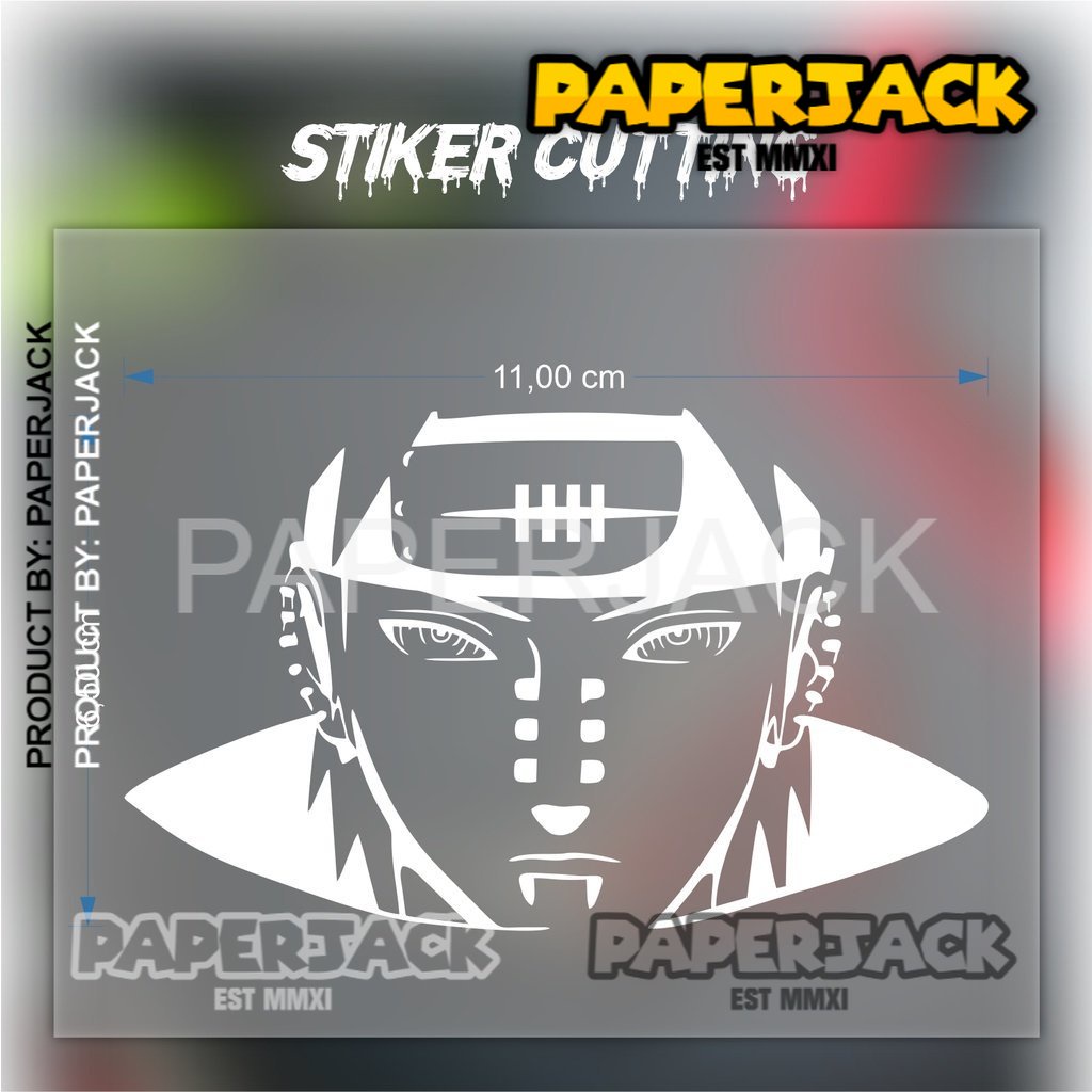 Sticker Cutting Anime PAIN AKATSUKI – Stiker Cutting Vinyl Premium, Tahan Cuaca PEIN FACE