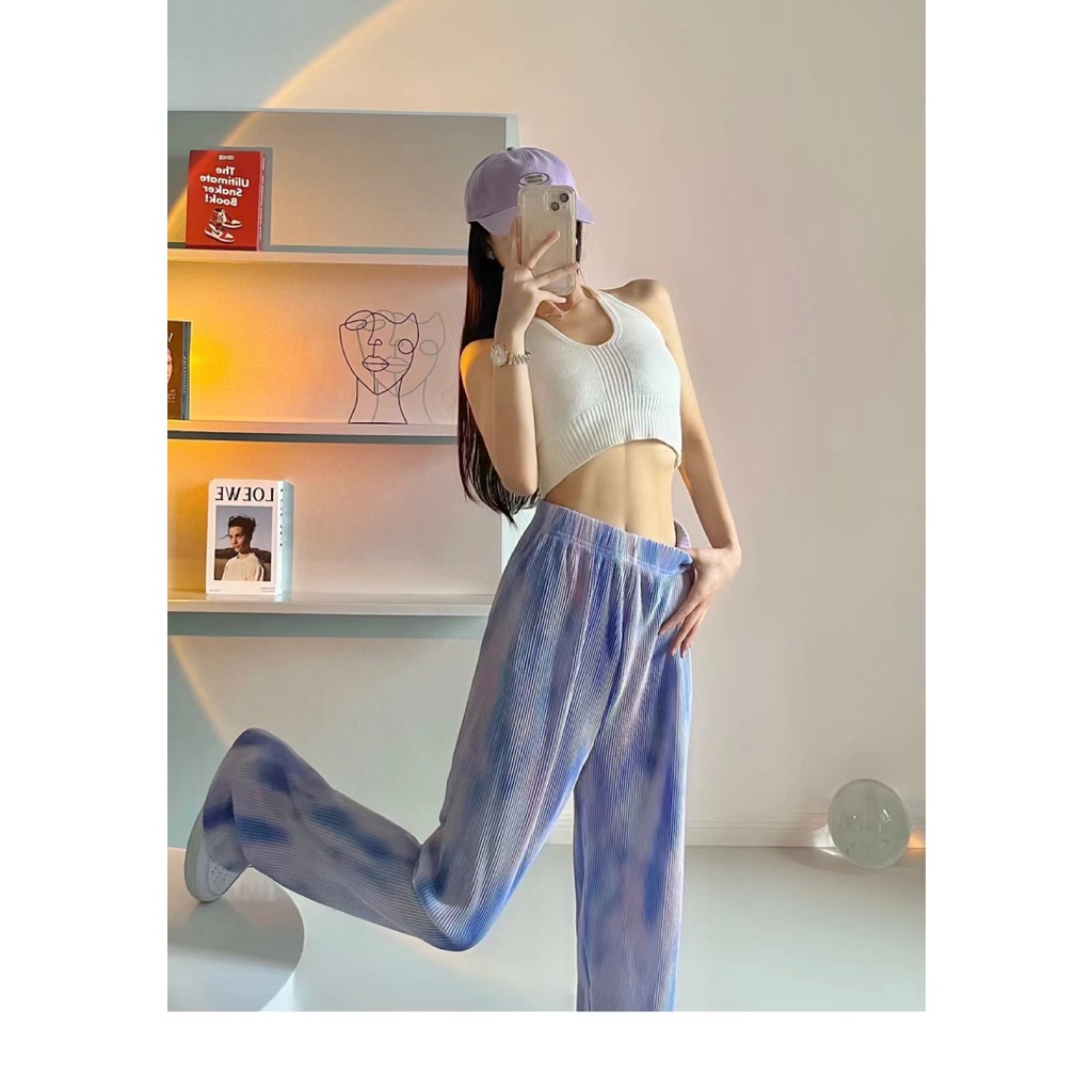 【Blossom】Casual Tie-dye Wide-Legged Pants 2424