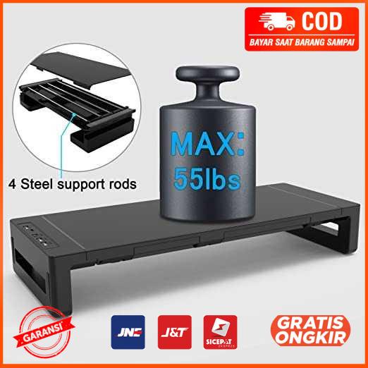 Meja Laptop Desk Monitor Stand with USB 3.0 and Charging Port KM51