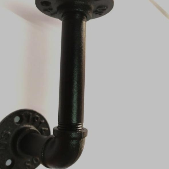 Vintage pipe shelf bracket pipa besi industrial 1/2 inch - pipa 10 cm