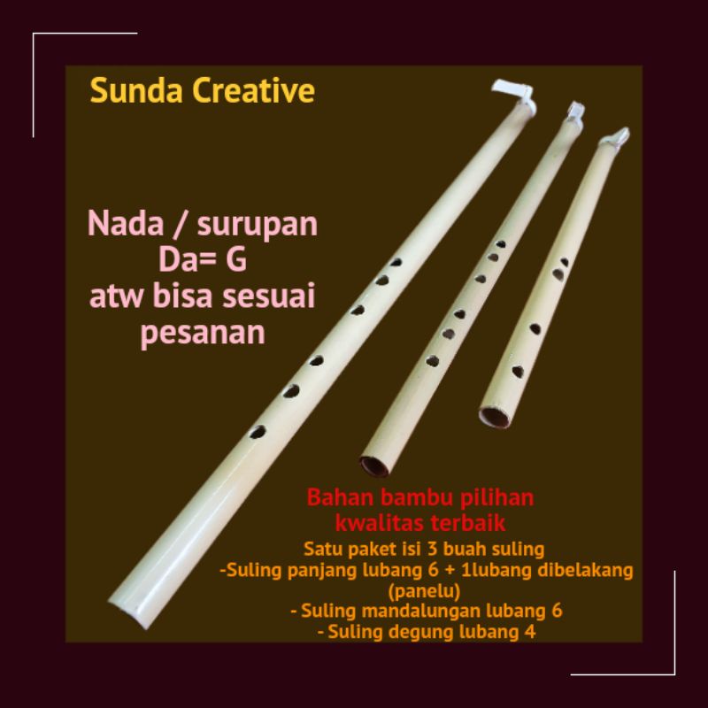 Suling sunda kwalitas pentas set 3